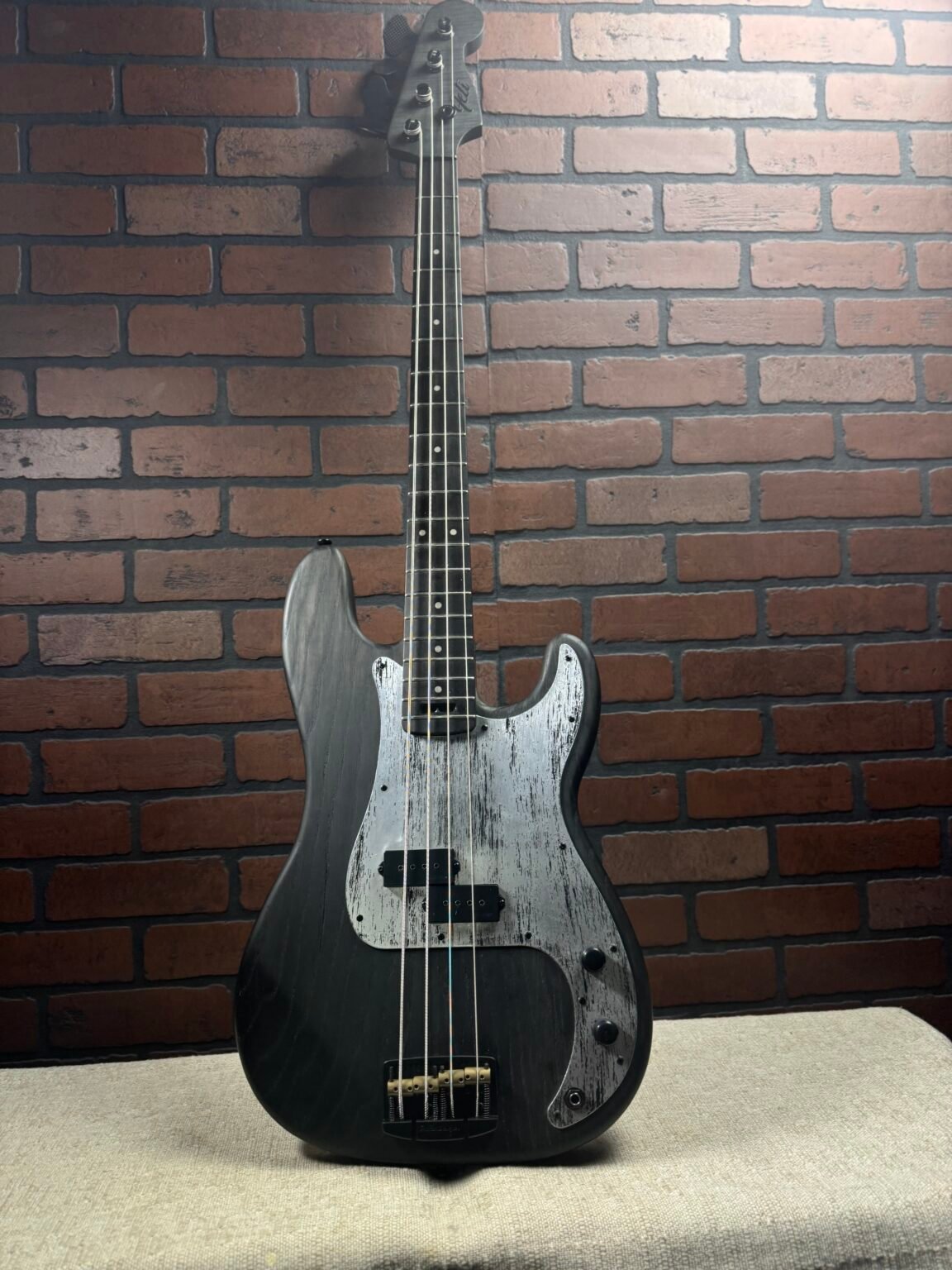 Feti Woodcraft Custom Made 4 String P-Bass Electric Bass Guitar - Bass, Satin Charcoal Black - Image 2