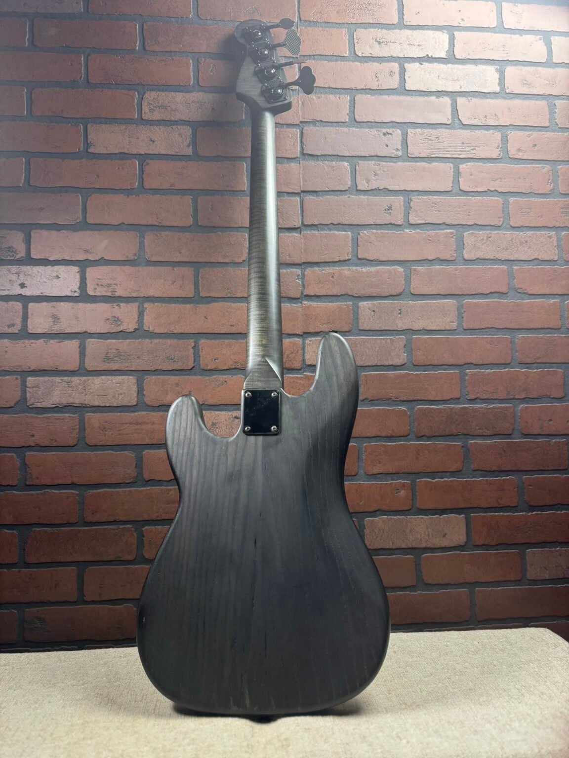 Feti Woodcraft Custom Made 4 String P-Bass Electric Bass Guitar - Bass, Satin Charcoal Black - Image 4