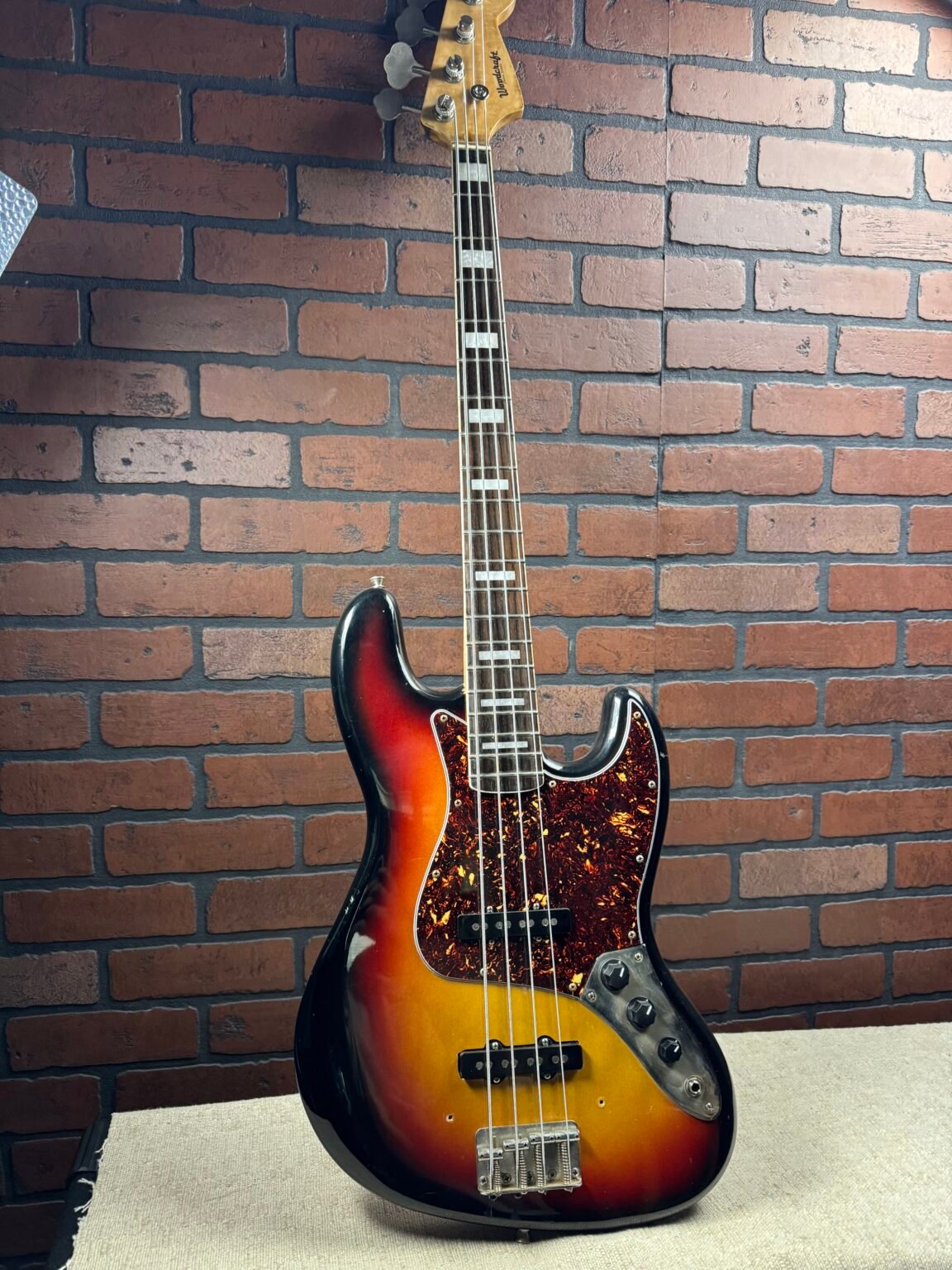 4 String J-bass Custom Built Electric Bass Guitar - Tone Burst - Image 2