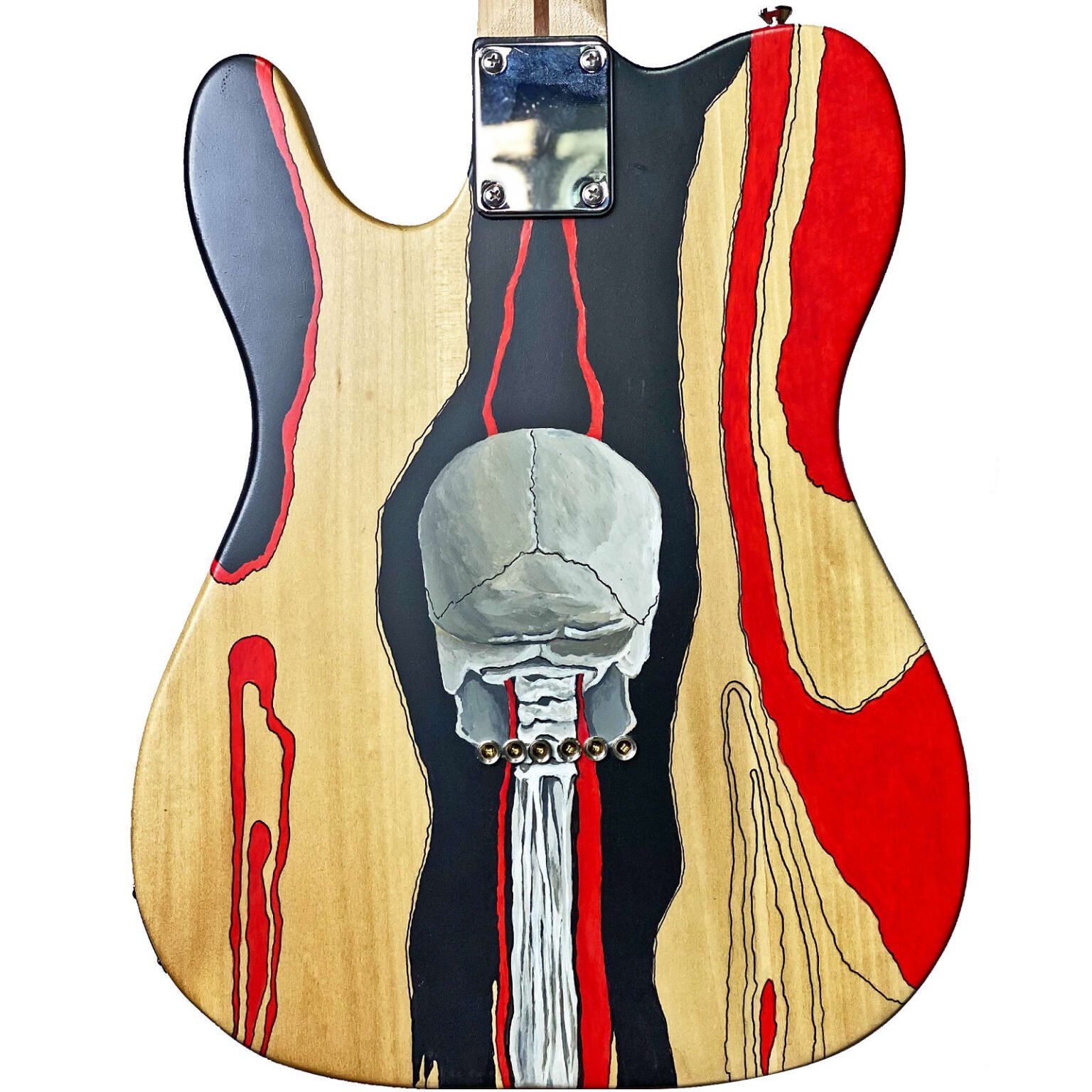 Custom Hand-Painted (Dail-Tribute) T-Caster Electric Guitar - Image 3