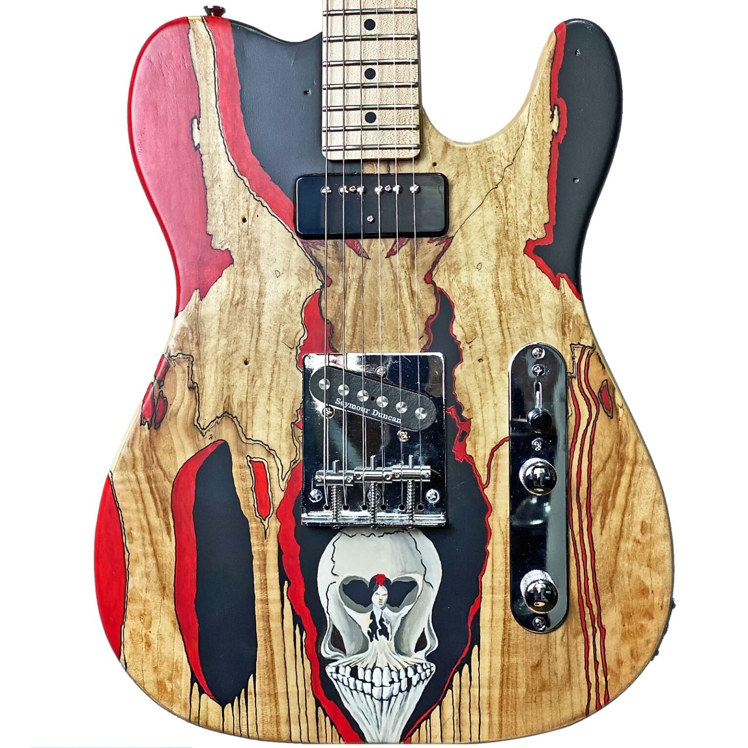 Custom Hand-Painted (Dail-Tribute) T-Caster Electric Guitar - Image 2