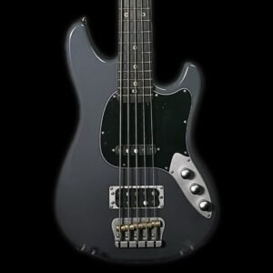 Ampmaster 5 String Dual Pickup Short scale 30" Electric Bass Guitar Gloss Blue Grey