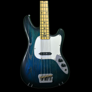 Ampmaster 4 String Short Scale 30" Electric Bass Guitar – Satin Nitro Blue Burst