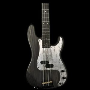 Feti Woodcraft Custom Made 4 String P-Bass Electric Bass Guitar - Bass, Satin Charcoal Black