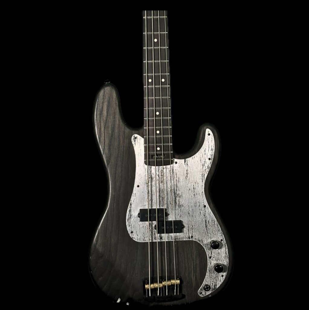 Feti Woodcraft Custom Made 4 String P-Bass Electric Bass Guitar - Bass, Satin Charcoal Black